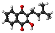 Ball-and-stick model of lapachol