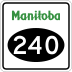 Provincial Road 240 marker