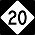 North Carolina Highway 20 marker