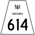 Highway 614 marker