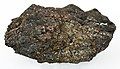 Pentlandite occurring with chalcopyrite and pyrrhotite. Specimen from Sudbury, Ontario, Canada