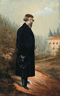 Portrait of a merchant. Artist's father - Fedor Pleshanov (1865)