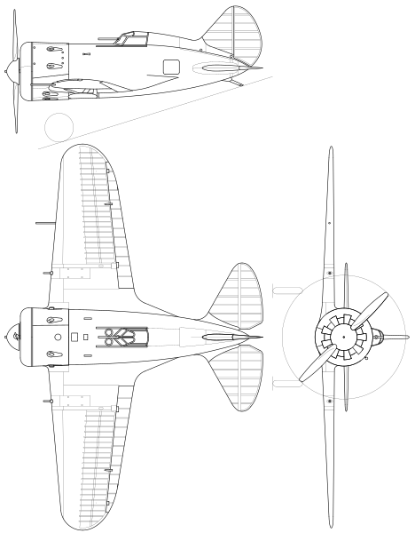 File:Polikarpov I-16.svg