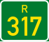 Regional route R317 shield