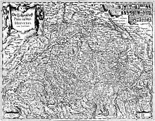 Detailed, black-and-white map