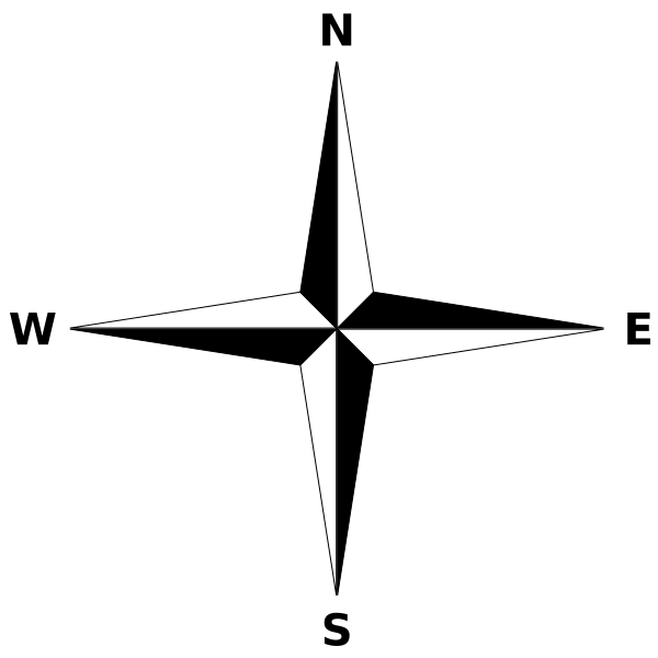 File:Simple compass rose.svg