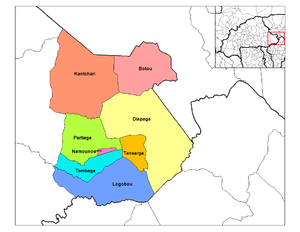 Diapaga Department location in the province