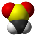 Spacefill model of sulfene