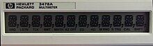 14-segment LCD as used on the Hewlett-Packard HP3478A Multimeter