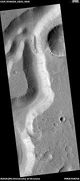 Section of Nanedi Valles, as seen by HiRISE under HiWish program