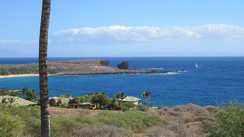 File:Lanai-Puupehe-from-ManeleBay-golf-clubhouse.JPG