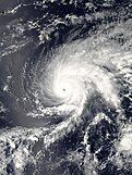 Lane at peak intensity southeast of Hawaii