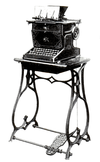 The Sholes and Glidden typewriter as produced by E. Remington and Sons