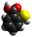 Space-filling model of thiosalicylic acid