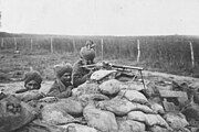 2nd Queen Victoria's Own Rajput Light Infantry gunners in Flanders, winter of 1914–1915