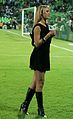 Image 32A Mexican sports reporter Inés Sainz wearing a little black dress and knee-high boots (from Fashion)