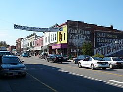 Main Street in Radford, Virginia.