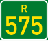 Regional route R575 shield