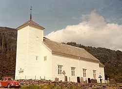 View of the local Vevring Church