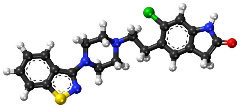 File:Ziprasidone ball-and-stick model.png