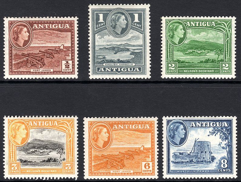 File:1953 Antigua stamps.jpg