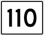 State Route 110 marker