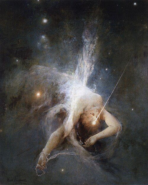 "Image of Falling Star by Witold Pruszkowski, 1884, oil on canvas