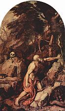 St. Jerome in Wilderness by Titian, c. 1560