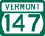 Vermont Route 147 marker