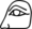 phonetic «fnḏ» 'fndj' «šrt» 'shrt' «ẖnt» 'khnt'. Nose eye and cheek. Code D19