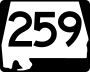 State Route 259 marker