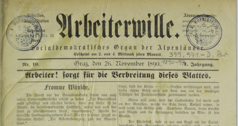 File:Arbeiterwille Banner 1890-11-26.png