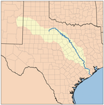 Map of the Brazos River watershed