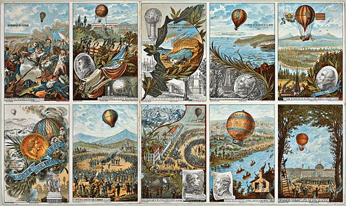 First series about the history of ballooning, by Romanet & cie.