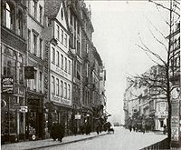 Freßgass around 1900, seen from Opernplatz