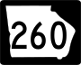 State Route 260 marker