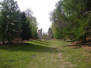 The Alpine Valley contrasts with other areas of the park, and leads up to the Gothic Tower.