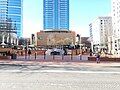 The building behind Pioneer Courthouse Square in 2019