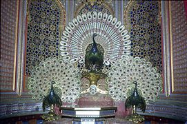 Ludwig's Peacock throne in the Moorish Kiosk