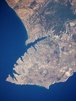 Image of peninsula from satellite