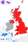 Map of the British Islands and overseas territories