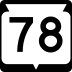 State Trunk Highway 78 marker