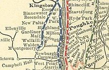 Map of the original Wallkill Valley rail line