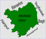 Sarbhana is located in Abbottabad District