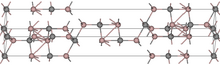 Unit cell ball and stick model of aluminium carbide