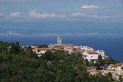 View over Brseč and Kvarner Gulf