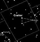 Star map showing Crater