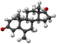 3D estructure of the Exemestane (Aromasin) molecule