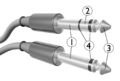 Image 1 TRS connector Image credit: Søren Peo Pedersen Two TRS connectors (also known as jack plugs or phone plugs), a common audio connector. They are cylindrical in shape, with two or more contacts. Originally invented for use in telephone switchboards, jack plugs are still widely used, both in the original ¼-inch (6.3 mm) size and in miniaturized versions. The top plug in this image is for stereo connections, while the bottom is for mono. More selected pictures