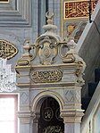 Baroque details of the minbar inside the mosque